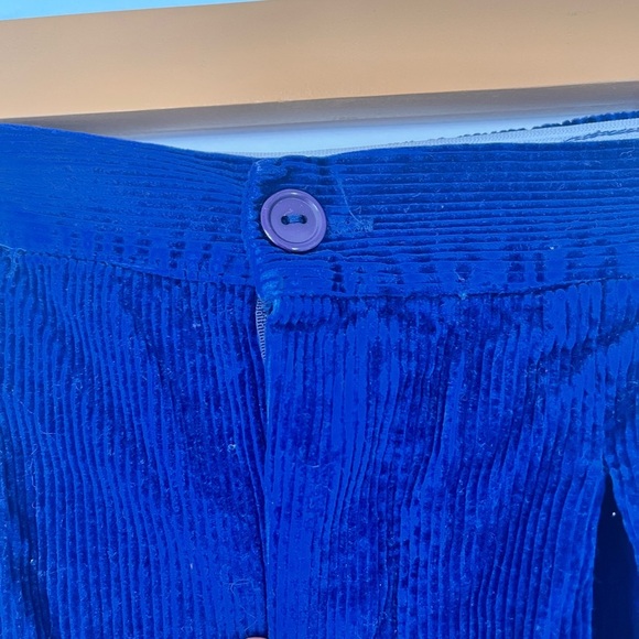 Vintage kids Blue Corduroy pleated Pants - Picture 4 of 9